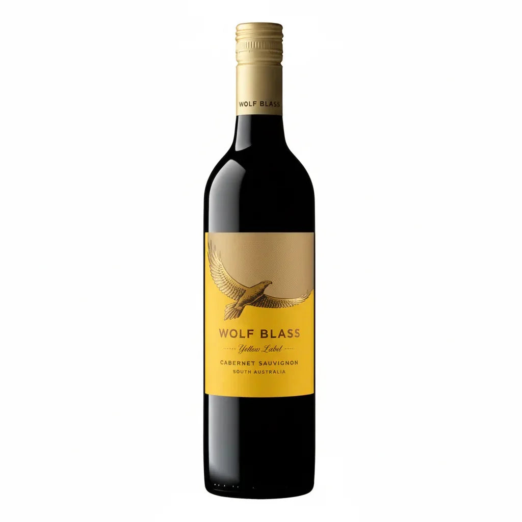 Wolf Blass Yellow Label Cabernet Sauvignon wine bottle from South Australia