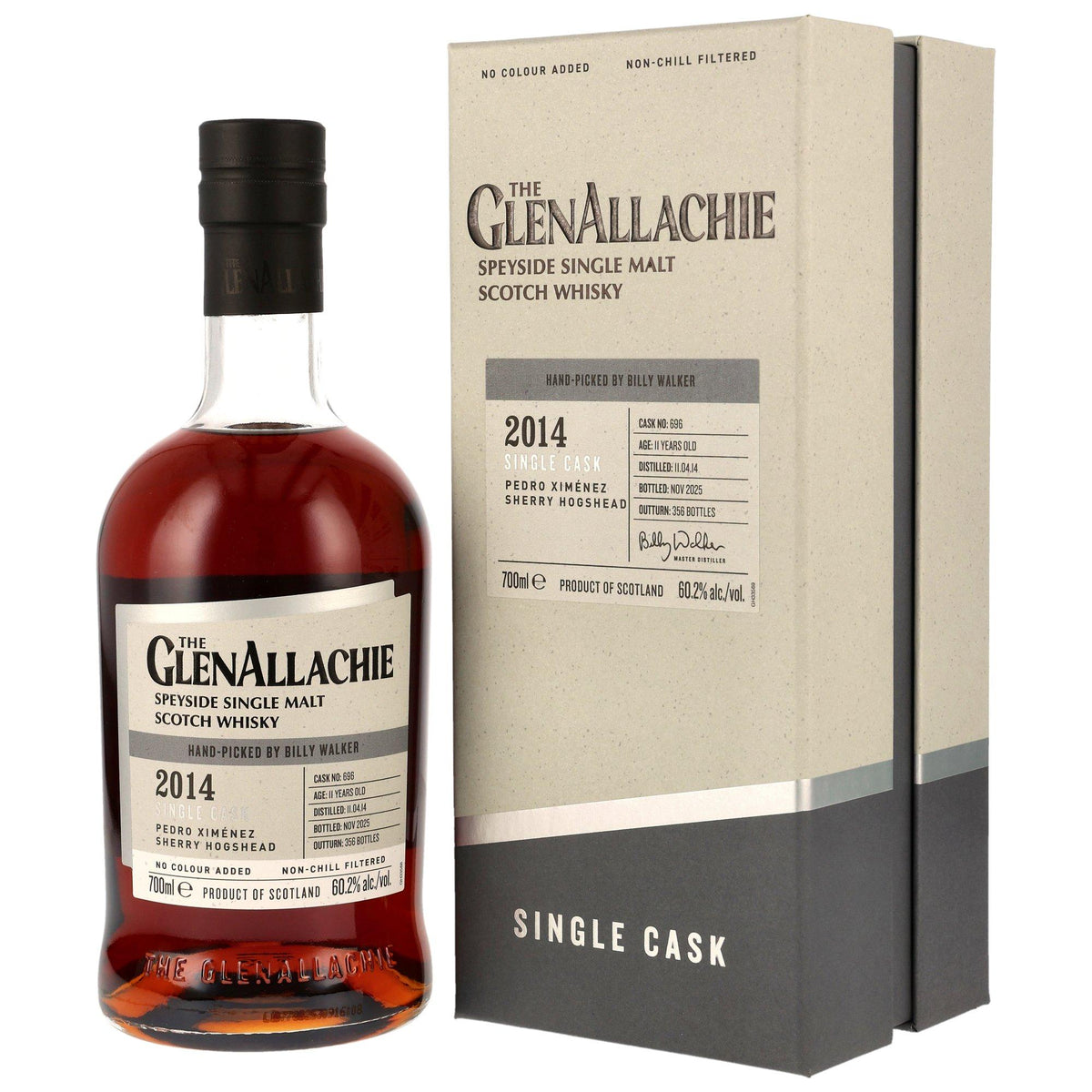 GlenAllachie 11Yr 2014-2025 #696 Pedro Ximenez Sherry Hogshead 700ml