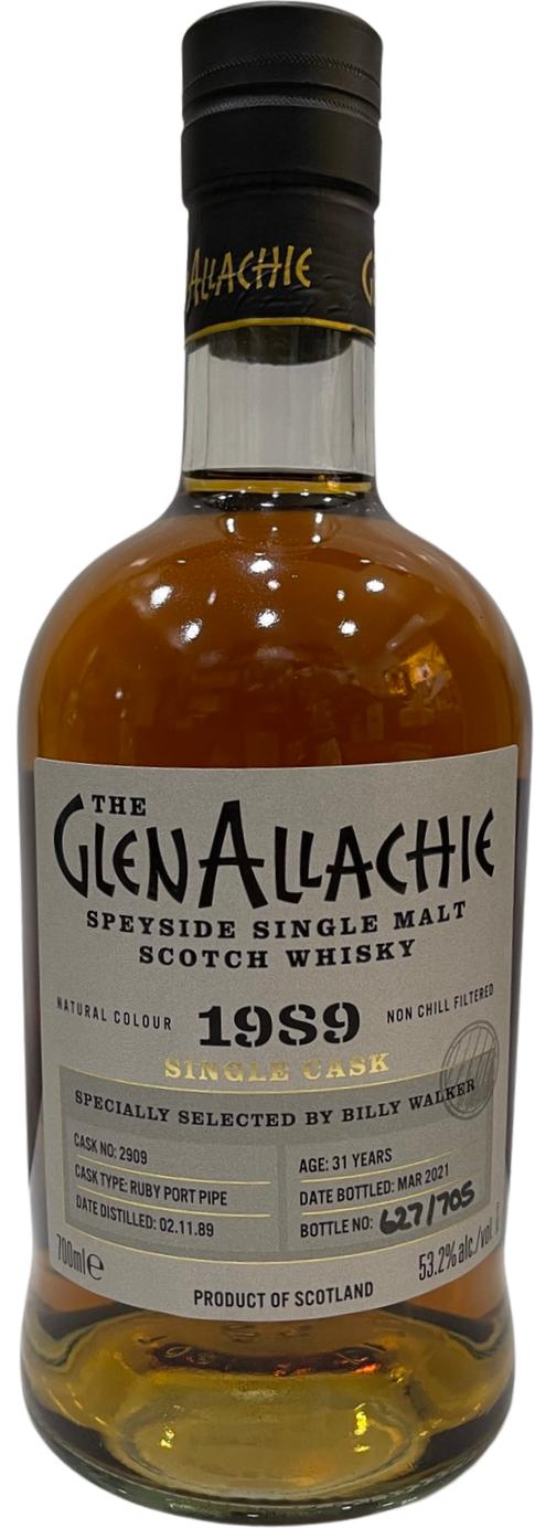 GlenAllachie 31Yr 1989-2021 #2909 Ruby Port Pipe 700ml