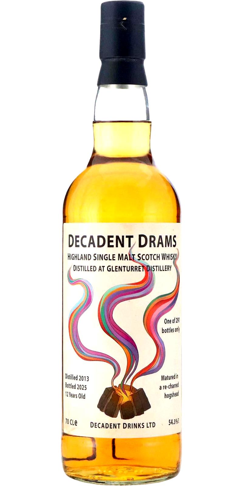 Glenturret 12Yr 2013-2025 Decadent Drams by Decadent Drinks 700ml