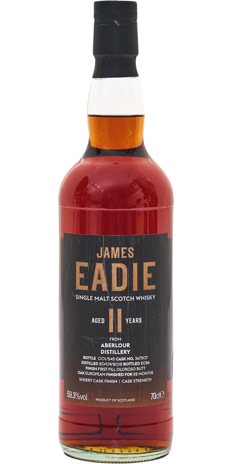 Aberlour 11Yr Oloroso Cask Finish #367507 by James Eadie 700ml