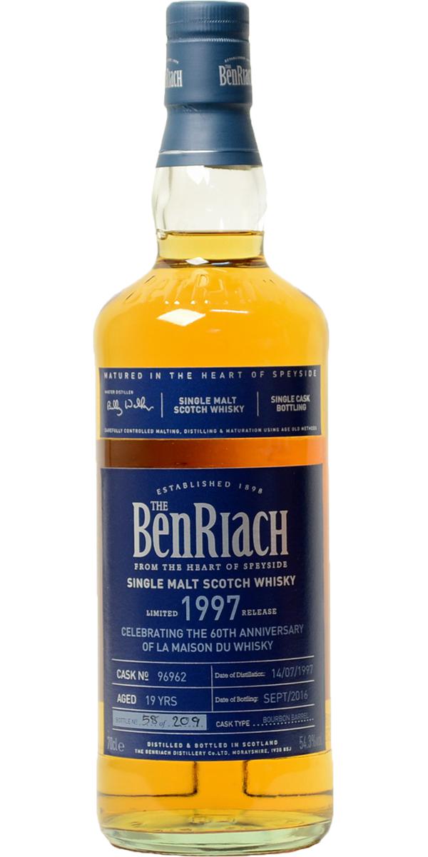 Benriach 19Yr 1997-2016 #96962 (Bourbon Barrel, LMDW Exclusive) 700ml