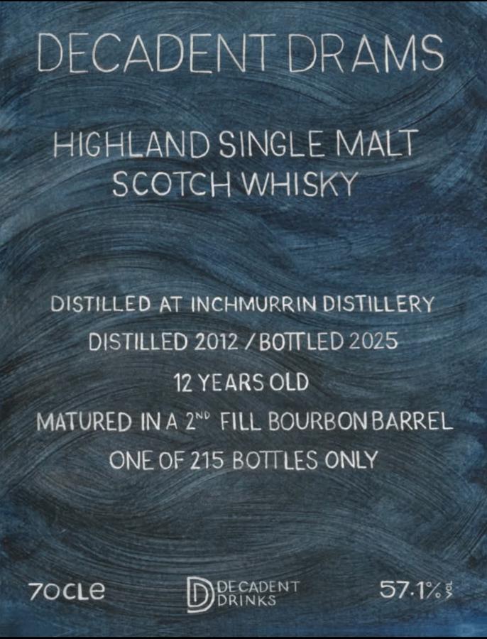 Inchmurrin 12Yr by Decadent Drinks 700ml