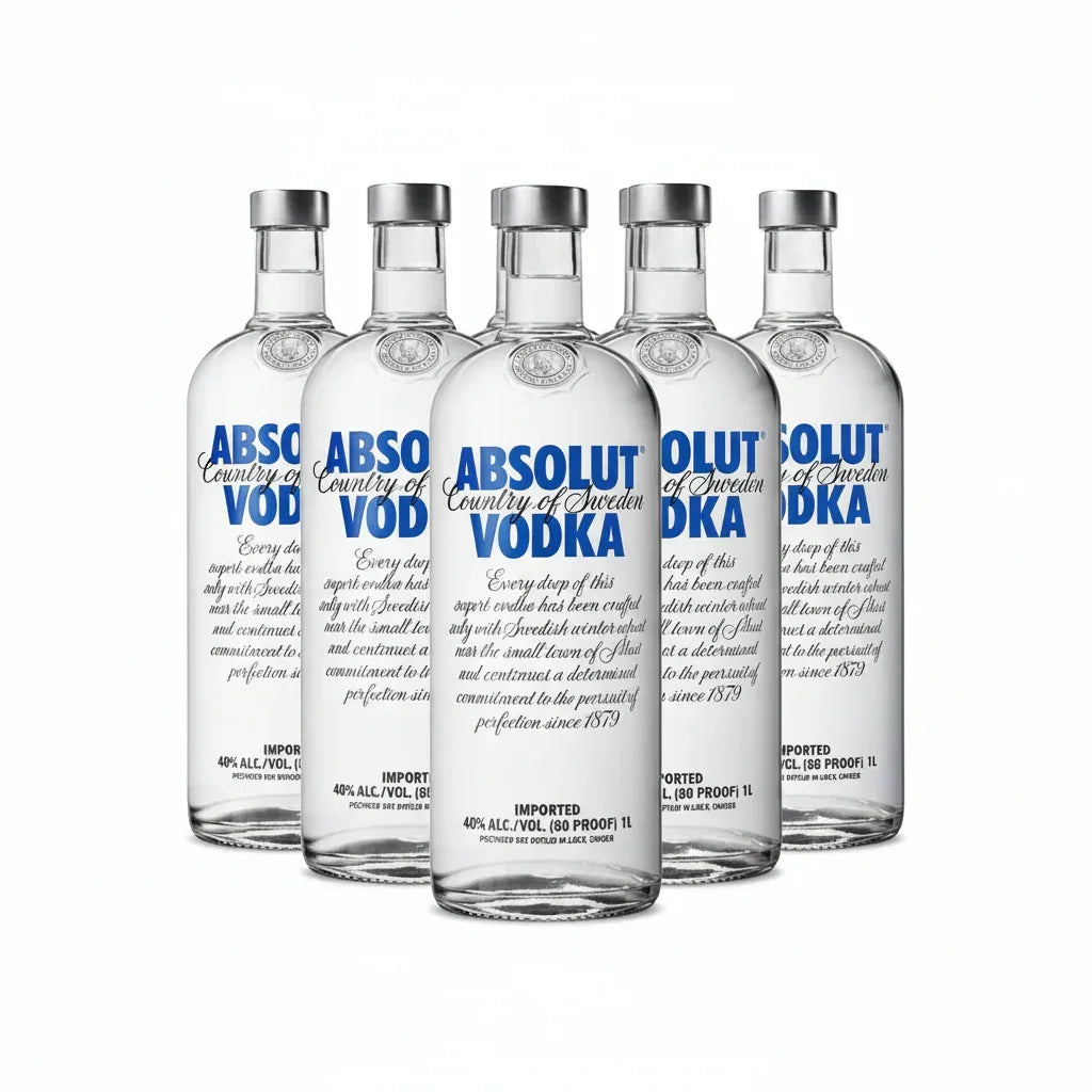 Absolut Plain Vodka 40% 1L 6pk - NZ Liquor Online