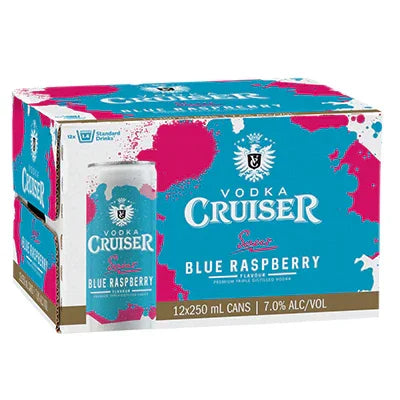 Vodka Cruiser Blue Raspberry 7% 12pk 250ml - NZ Liquor Online