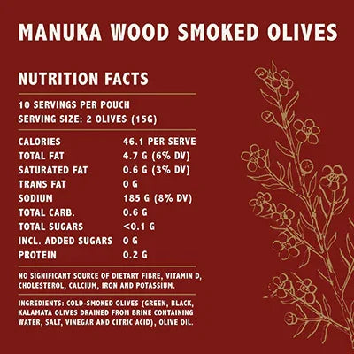 Kiwi Artisan Manuka Wood Smoked Olives 150g - NZ Liquor Online