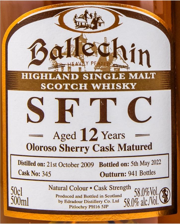 Edradour x Ballechin 12Yr 2009-2022 Straight from the Cask