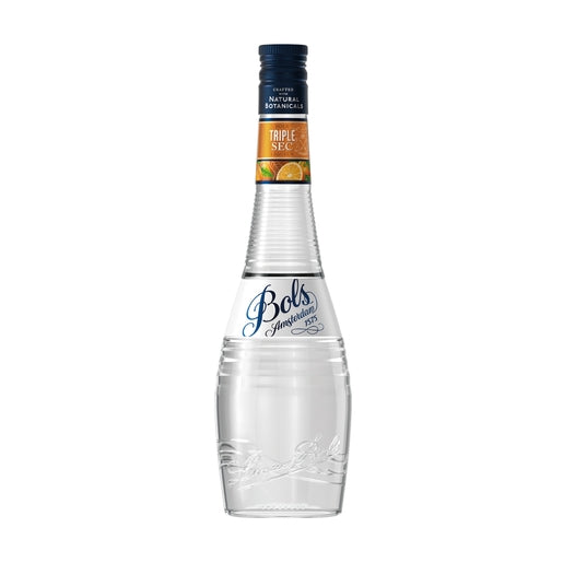 Bols Triple Sec liqueur bottle, clear glass with orange label, premium spirits for cocktails