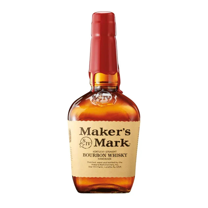 Maker's Mark Kentucky Straight Bourbon Whisky bottle with red wax seal