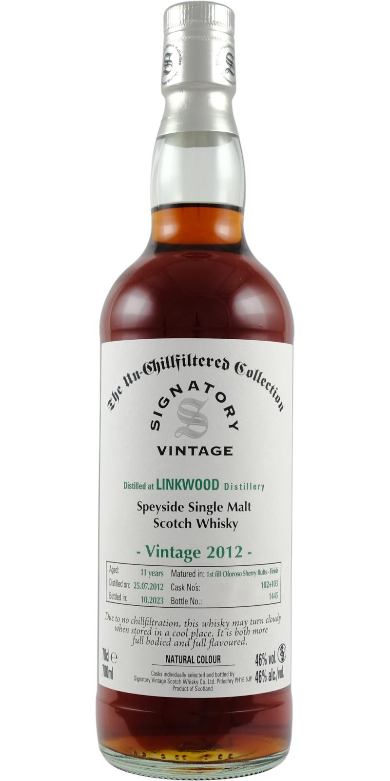 Linkwood 11Yr 2012-2024 Unchillfiltered Series by Signatory 700ml