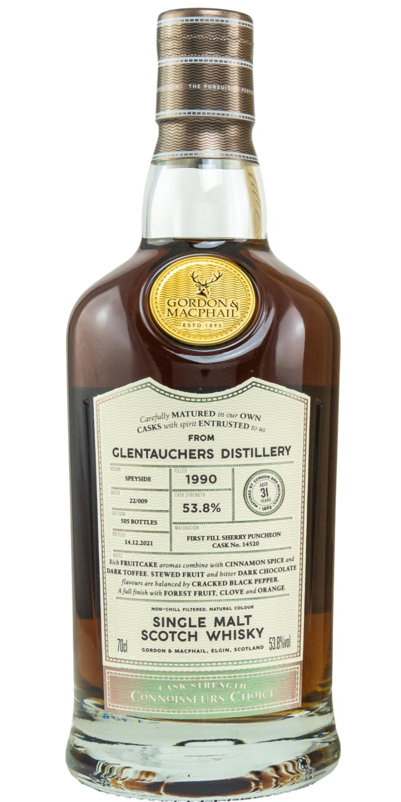 Glentauchers 31Yr 1990 by Gordon & MacPhail 700ml