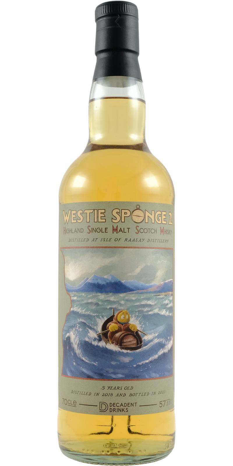 Isle of Raasay 5Yr Westie Sponge 2 by Decadent Drinks 700ml