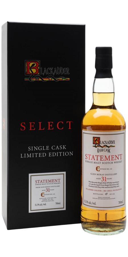 Glen Moray 31Yr 1990-2021 (Blackadder) 700ml