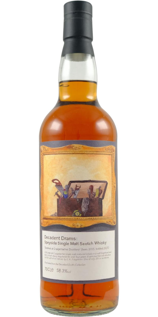 Craigellachie 20Yr 2005-2025 Decadent Drams by Decadent Drinks 700ml
