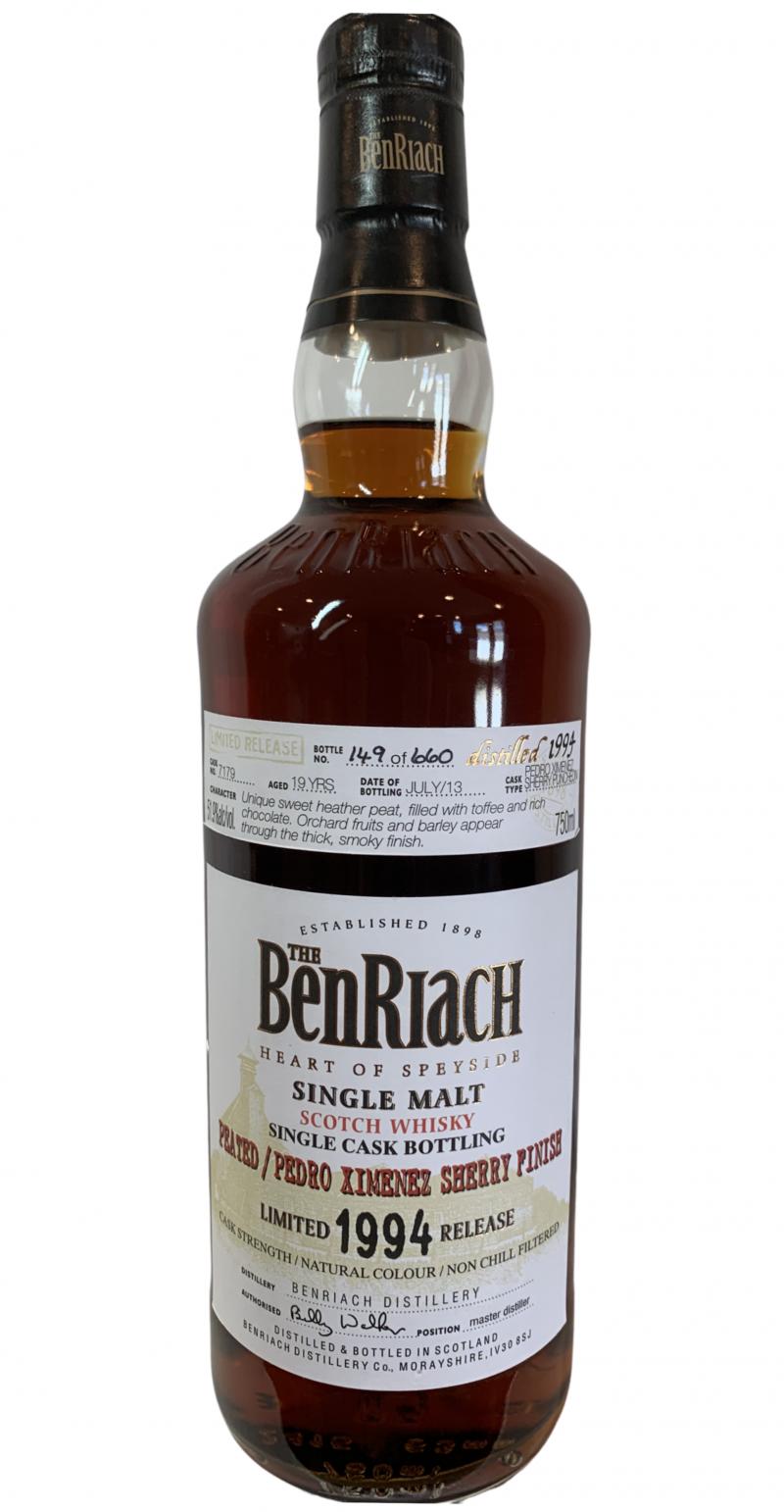 Benriach 19Yr 1994-2013 #7179 (Peated PX Cask Finish) 700ml