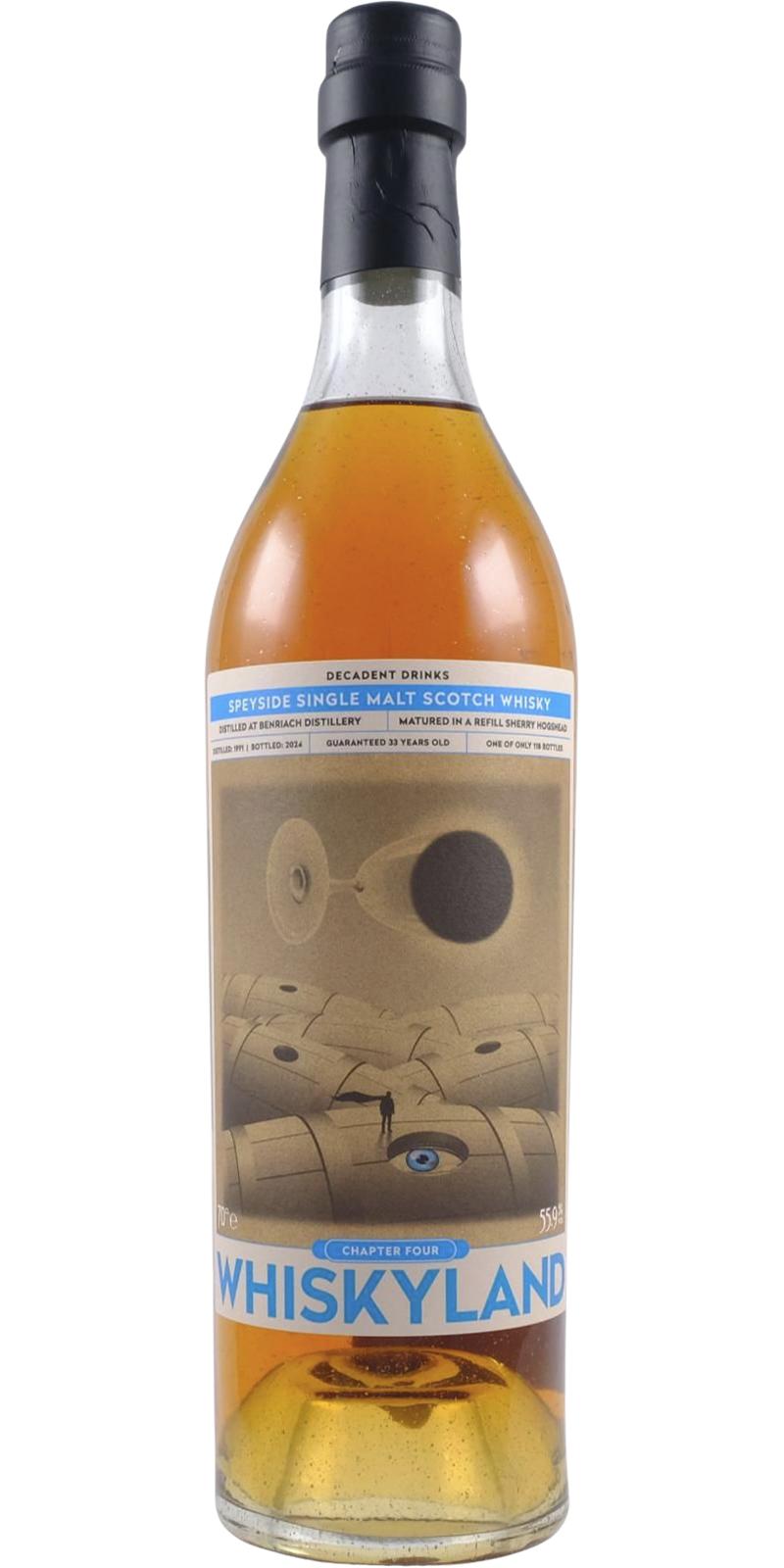 Benriach 33 Year Old 1991-2024 Whiskyland #4 by Decadent Drinks 700ml