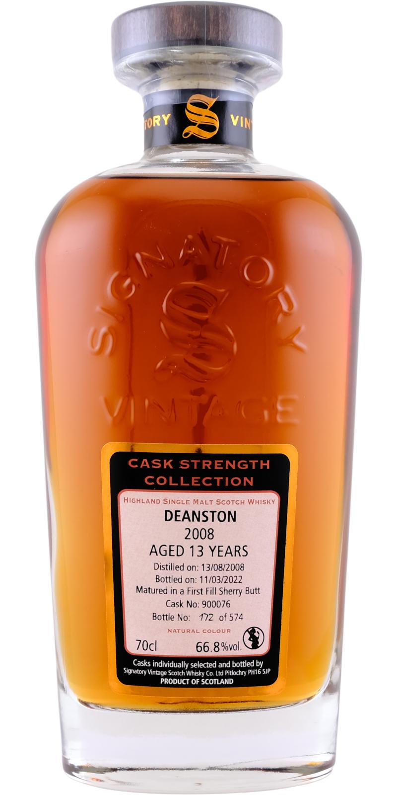 Deanston 13Yr 2008-2022 (Signatory Cask Strength Collection) 700ml