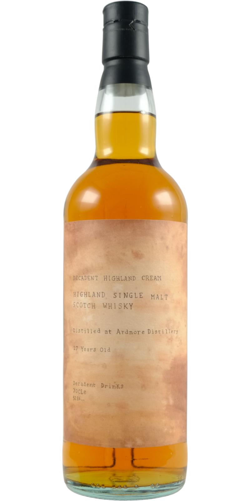 Ardmore 27Yr 1998-2026 Decadent Drams by Decadent Drinks 700ml