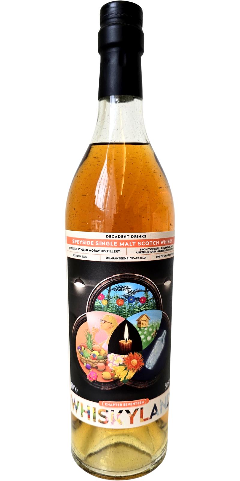 Glen Moray 31Yr Whiskyland Chapter Seventeen by Decadent Drinks 700ml