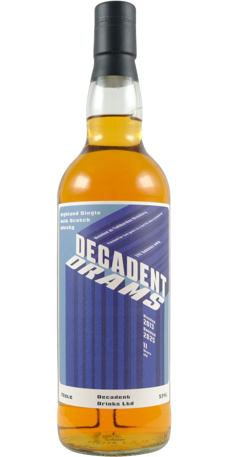 Tullibardine 11Yr 2013-2025 Decadent Drams by Decadent Drinks 700ml