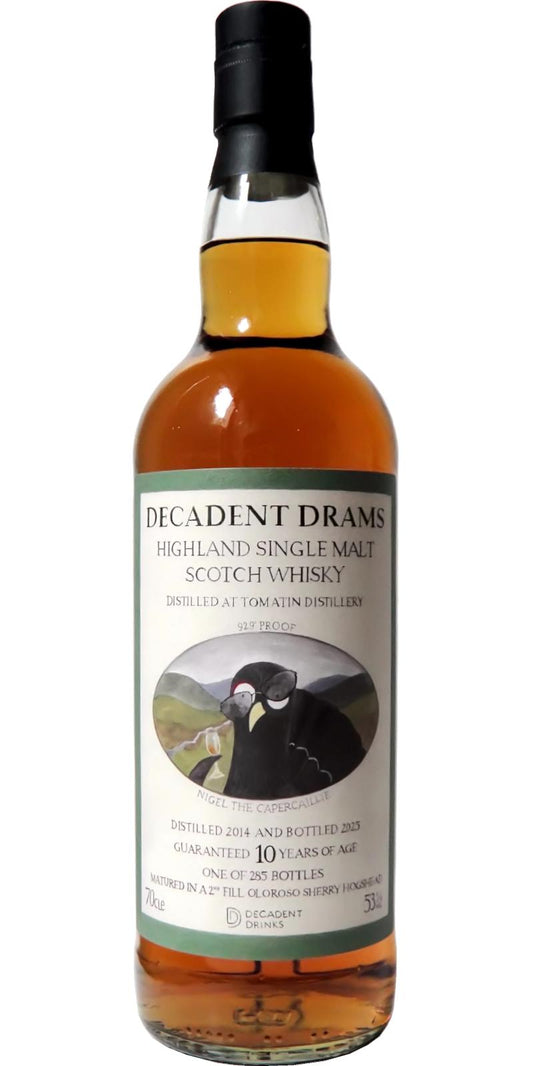 Tomatin 10Yr 2014-2025 Decadent Drams by Decadent Drinks 700ml
