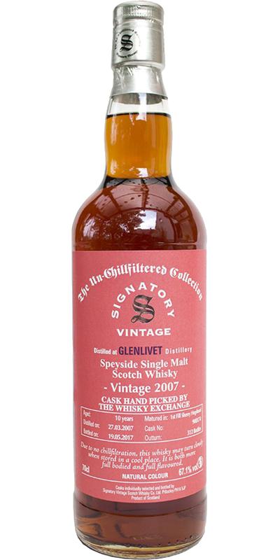Glenlivet 10Yr 2007-2017 TWE Exclusive (The Unchillfiltered Collection by Signatory) 700ml