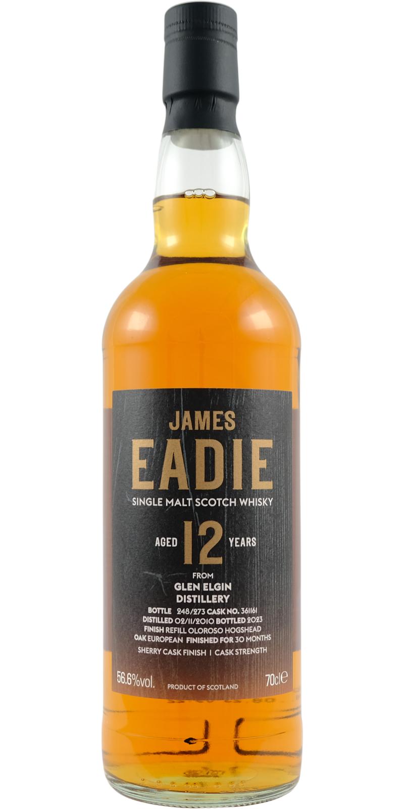Glen Elgin 12Yr Oloroso Hogshead Finish by James Eadie 700ml