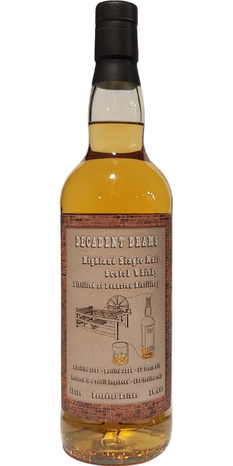 Deanston 27Yr 1997-2025 Decadent Drams by Decadent Drinks 700ml