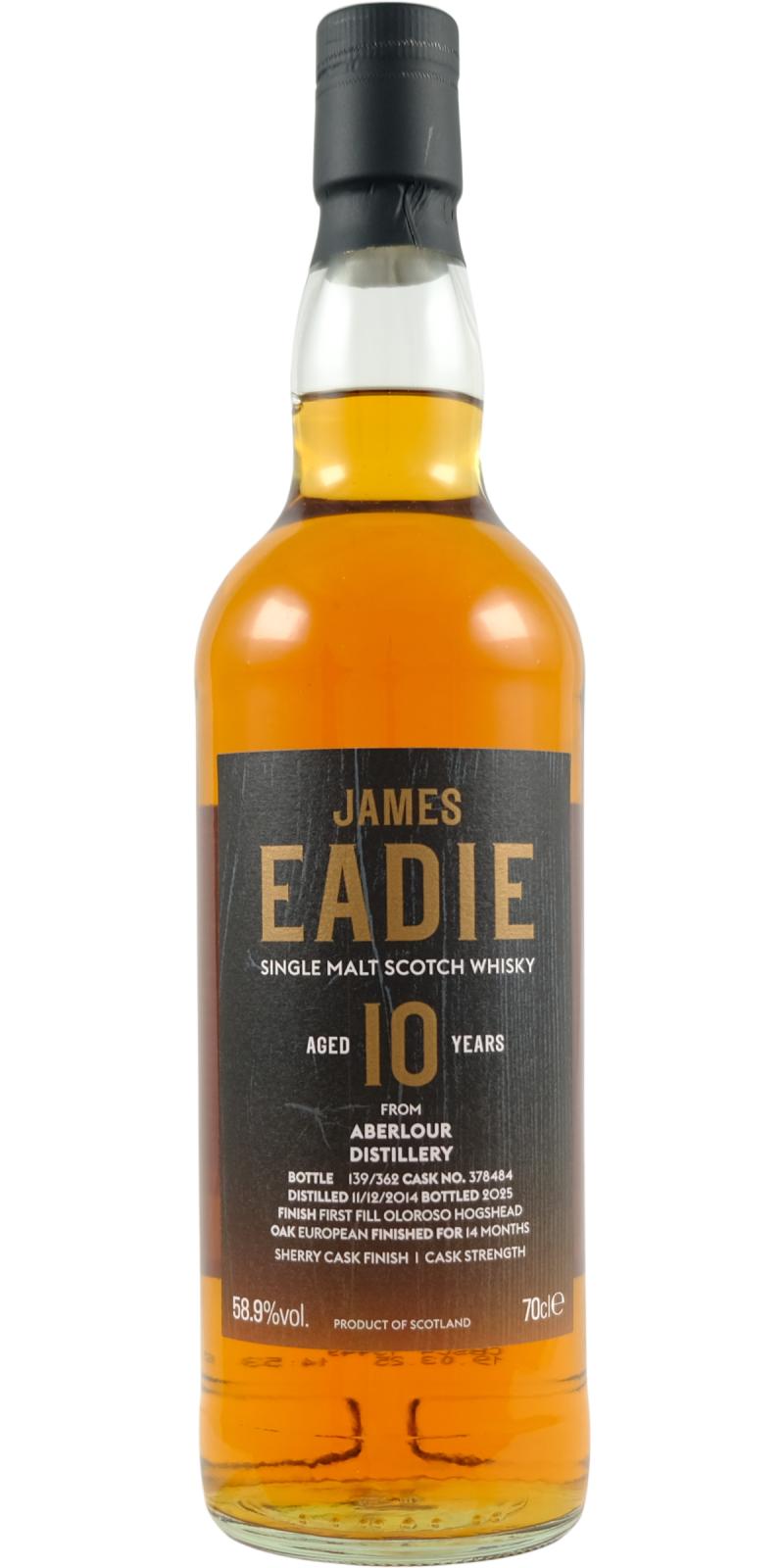 Aberlour 10Yr Oloroso Cask Finish #378484 by James Eadie 700ml