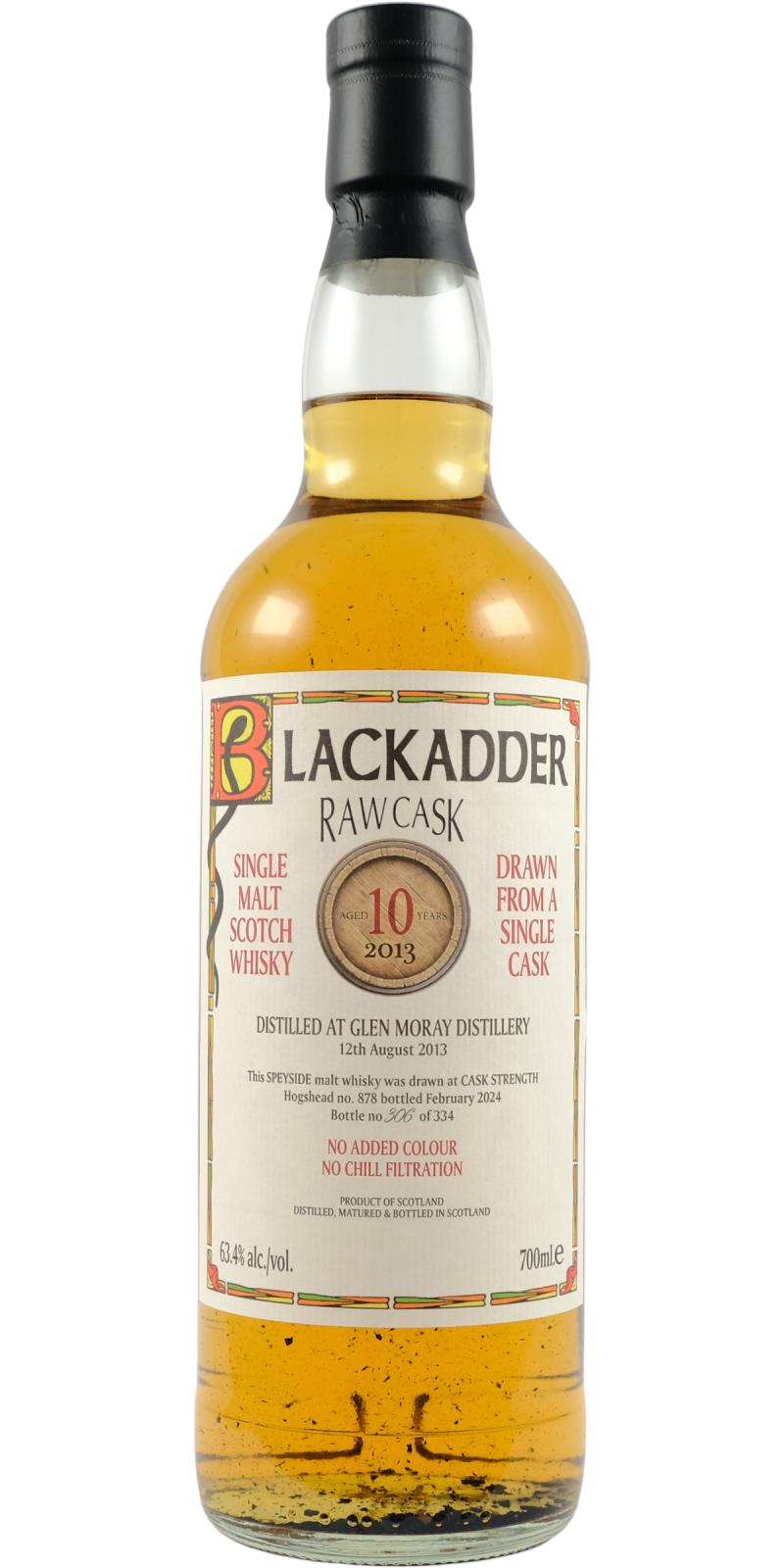 Glen Moray 10Yr 2013 by Blackadder 700ml
