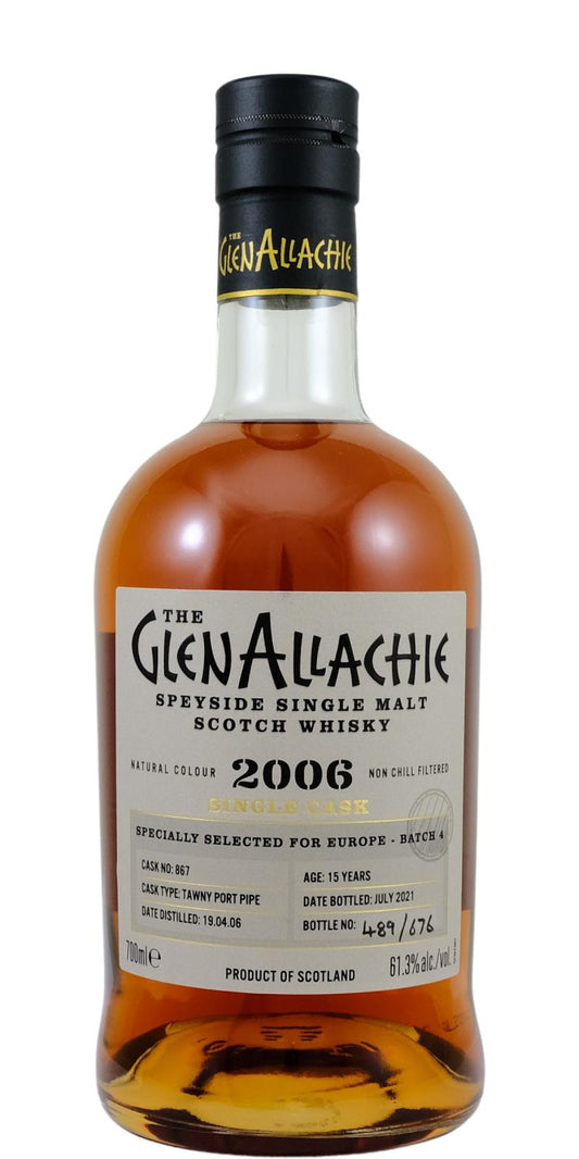 GlenAllachie 15Yr 2006-2021 #867 Tawny Port Pipe (Europe Exclusive Release) 700ml