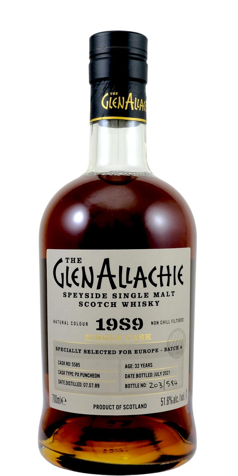 GlenAllachie 32Yr 1989-2021 #5585 PX Puncheon 700ml