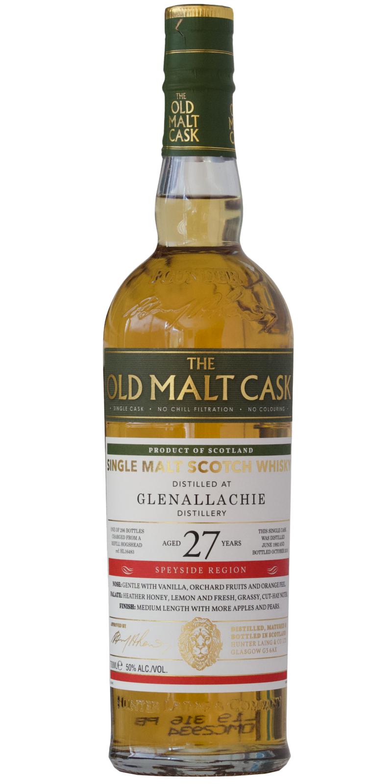 Glenallachie 27Yr 1992-2019 (Old Malt Cask by Hunter Laing) 700ml