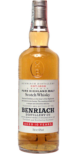 Benriach 10Yr Pure Highland Malt (Old Style Distillery Bottling) 700ml