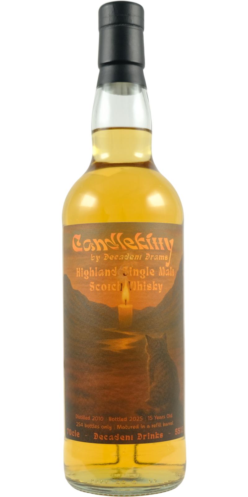 Candlekitty 15Yr 2010-2025 Decadent Drams by Decadent Drinks 700ml