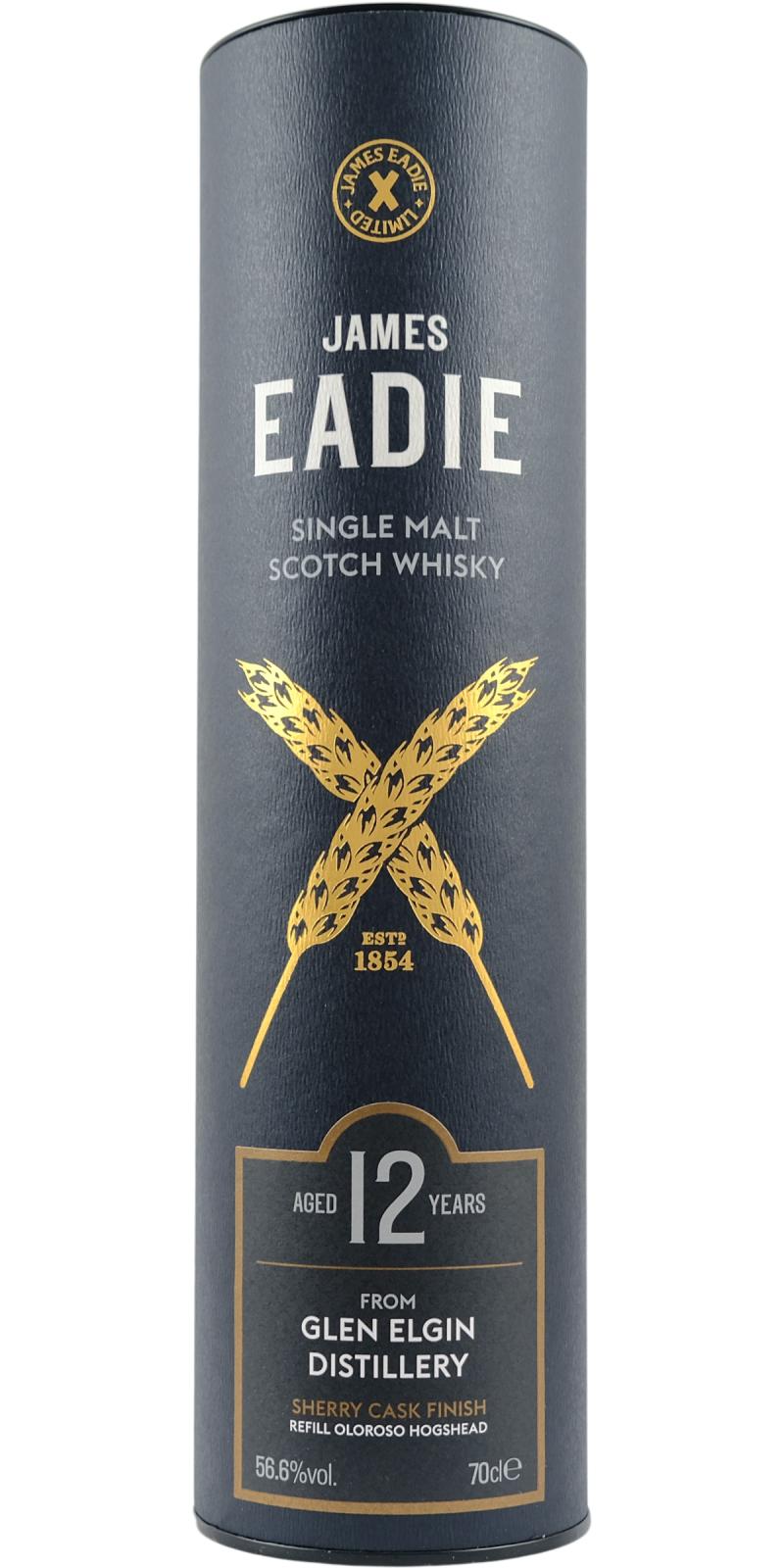 Glen Elgin 12Yr Oloroso Hogshead Finish by James Eadie 700ml