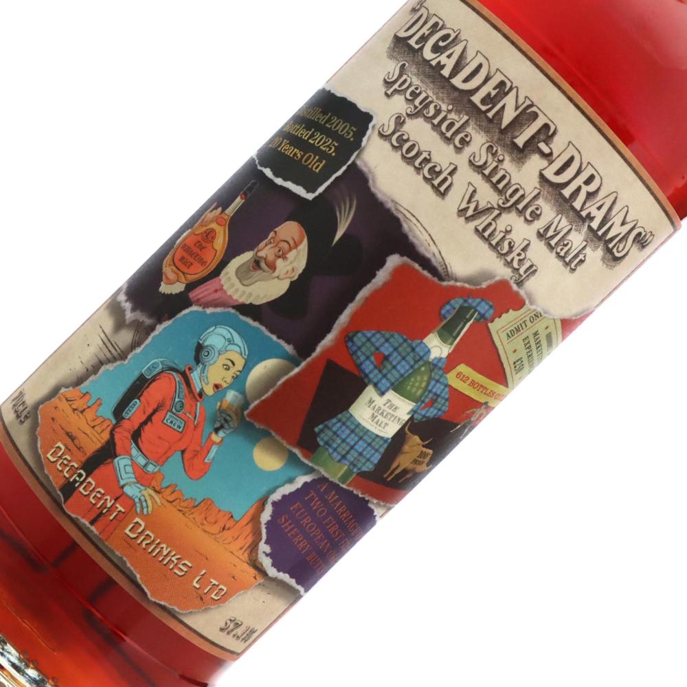 Marketing Malt 20Yr 2005-2025 Decadent Drams by Decadent Drinks 700ml