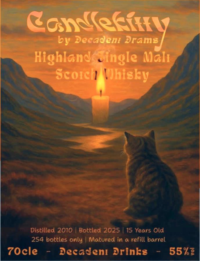 Candlekitty 15Yr 2010-2025 Decadent Drams by Decadent Drinks 700ml