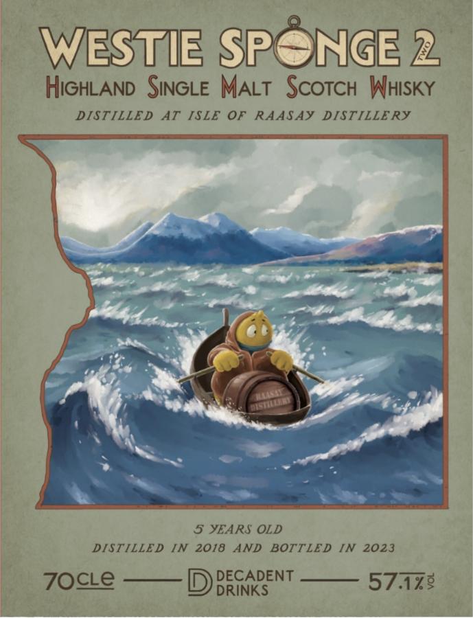 Isle of Raasay 5Yr Westie Sponge 2 by Decadent Drinks 700ml