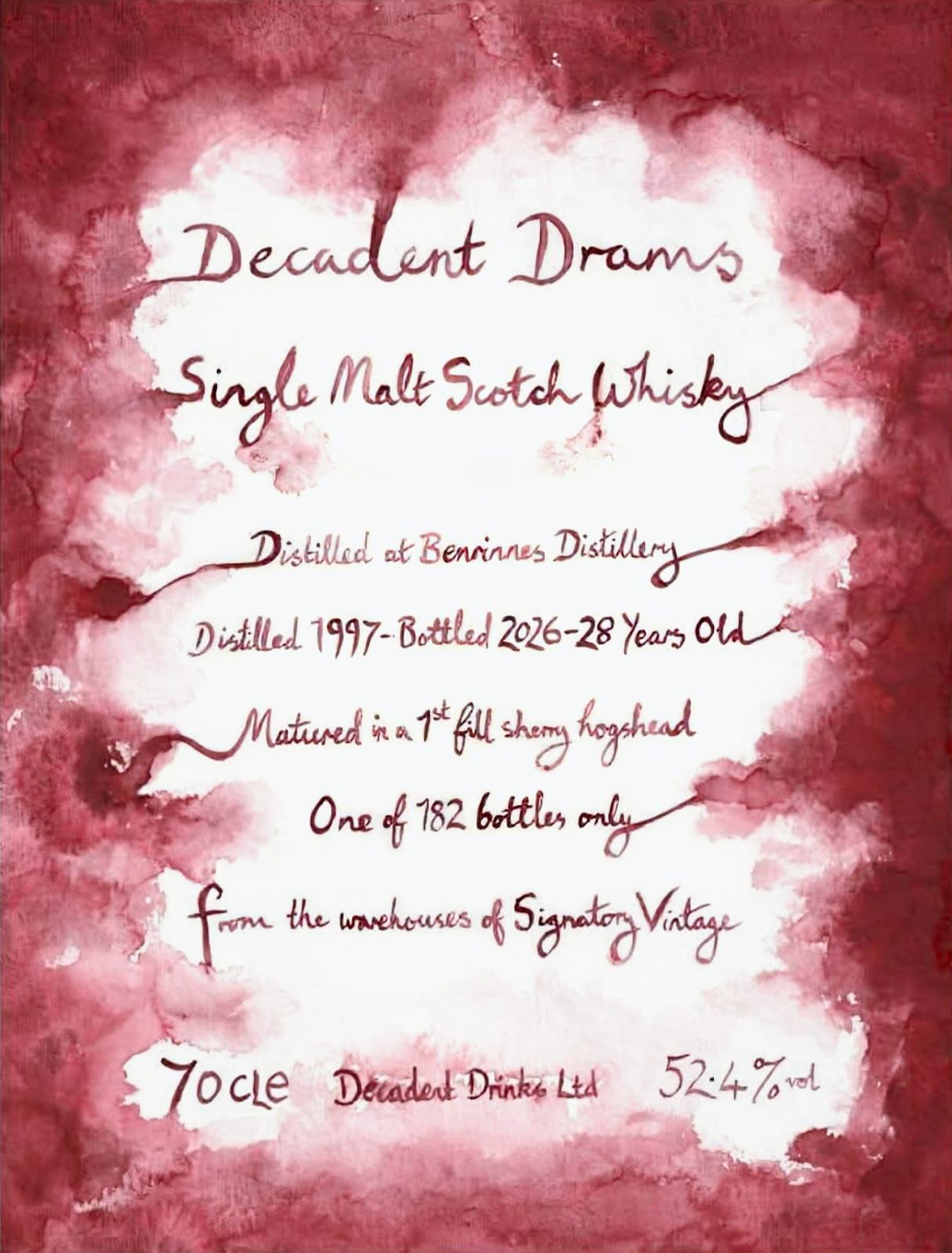 Benrinnes 28Yr 1997-2026 Decadent Drams by Decadent Drinks 700ml