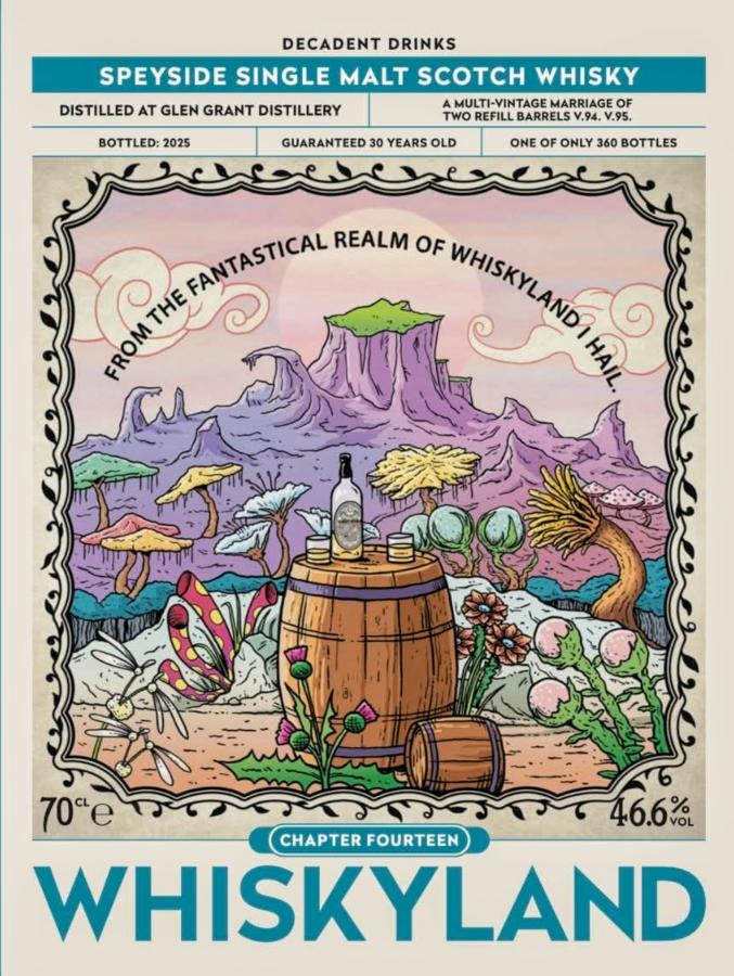 Glen Grant 30Yr Whiskyland Chapter Fourteen by Decadent Drinks 700ml