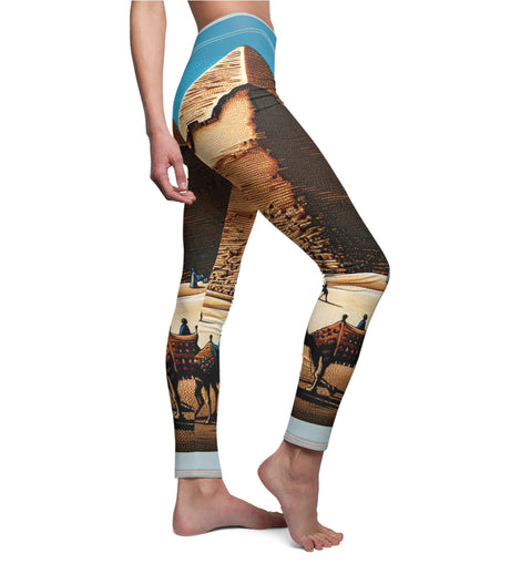 Pyramid Adventure Women's Cut & Sew Leggings - Unique Graphic Activewear
