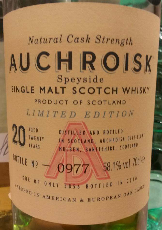 Auchroisk 20Yr Diageo Special Release 2010 700ml