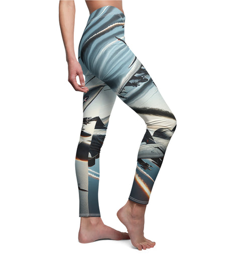 Fighter Jets Casual Leggings for Women - Stylish Flight-Inspired Activewear