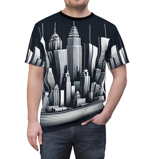 Urban Skyline Unisex Cut & Sew Tee - Urban Style Graphic Shirt