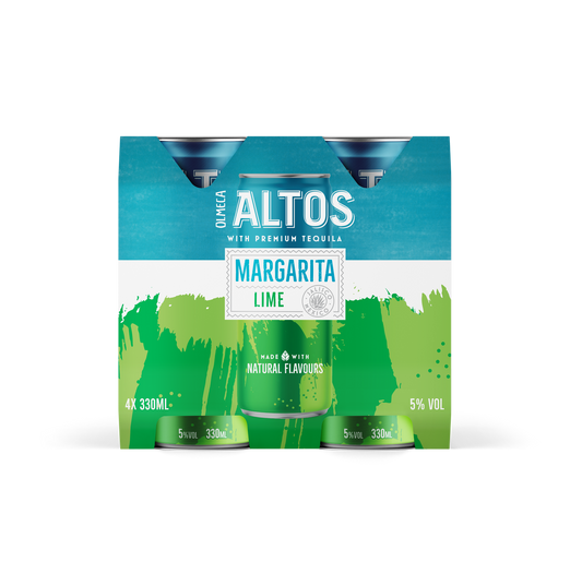 Altos Margarita Lime 5% 4 Pack Cans 330ml