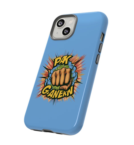 PAK! GANERN Funda para iPhone azul: diseño resistente para empoderamiento y motivación