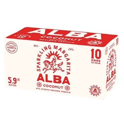 Alba Coconut Tequila 5.9% 10 x 250ml Cans - NZ Liquor Online