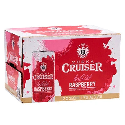 Vodka Cruiser Wild Raspberry 7% 12pk 250ml