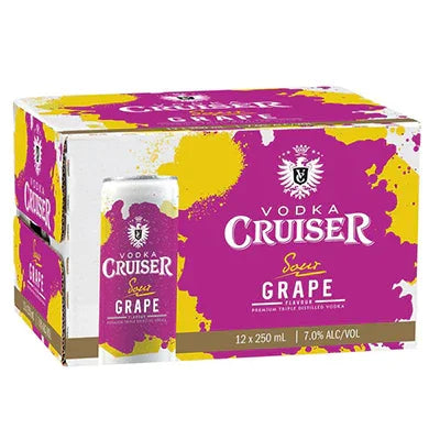 Vodka Cruiser Sour Grape 7% 12pk 250ml - NZ Liquor Online